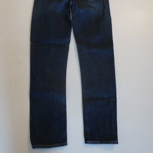 Womens Agolde Riley Long Blue Dark Wash Style A9090B-1255 Button-Fly Jeans 23 * - Picture 11 of 13